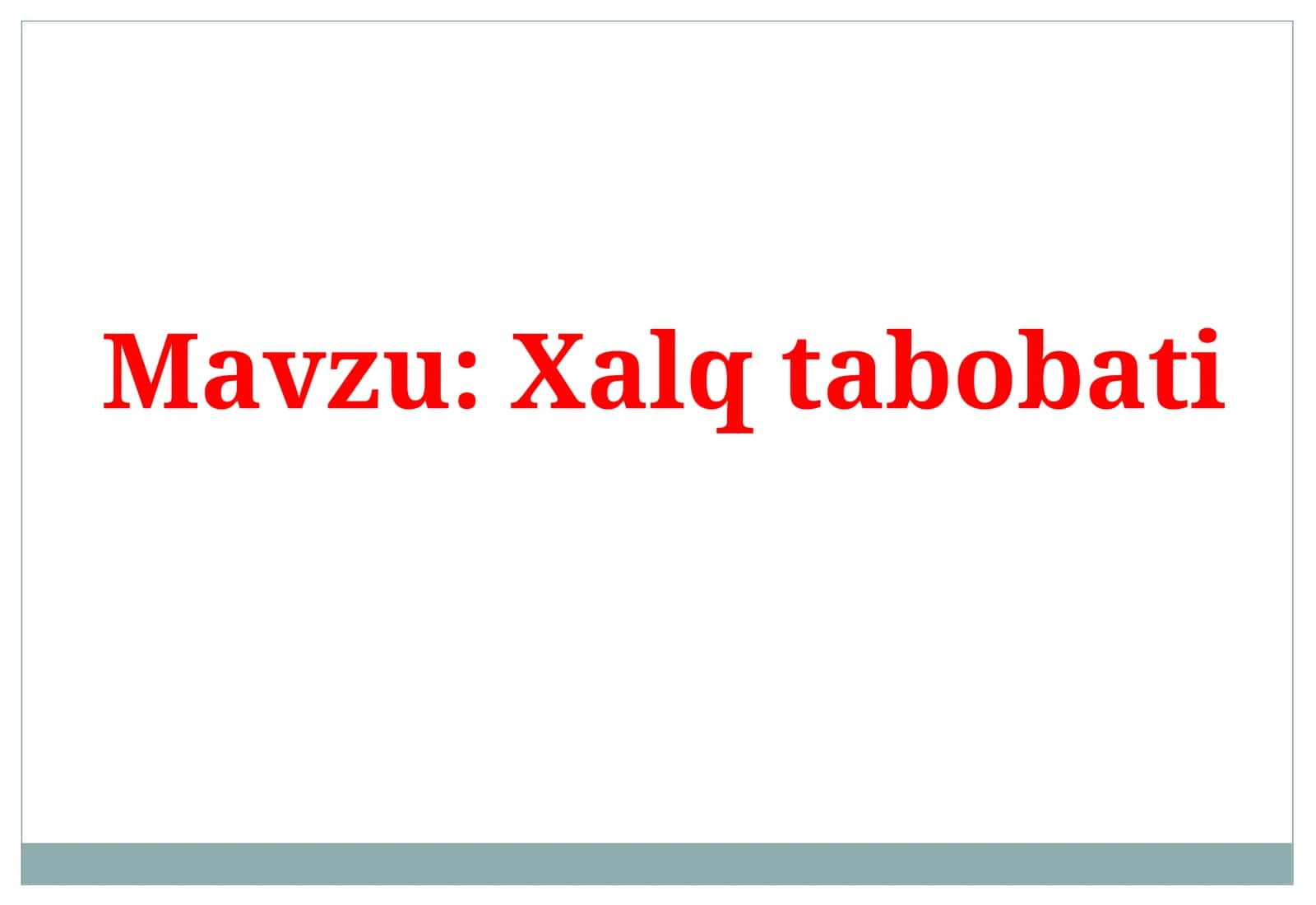 Xalq tabobati
