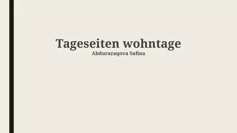 Tageseiten wohntage