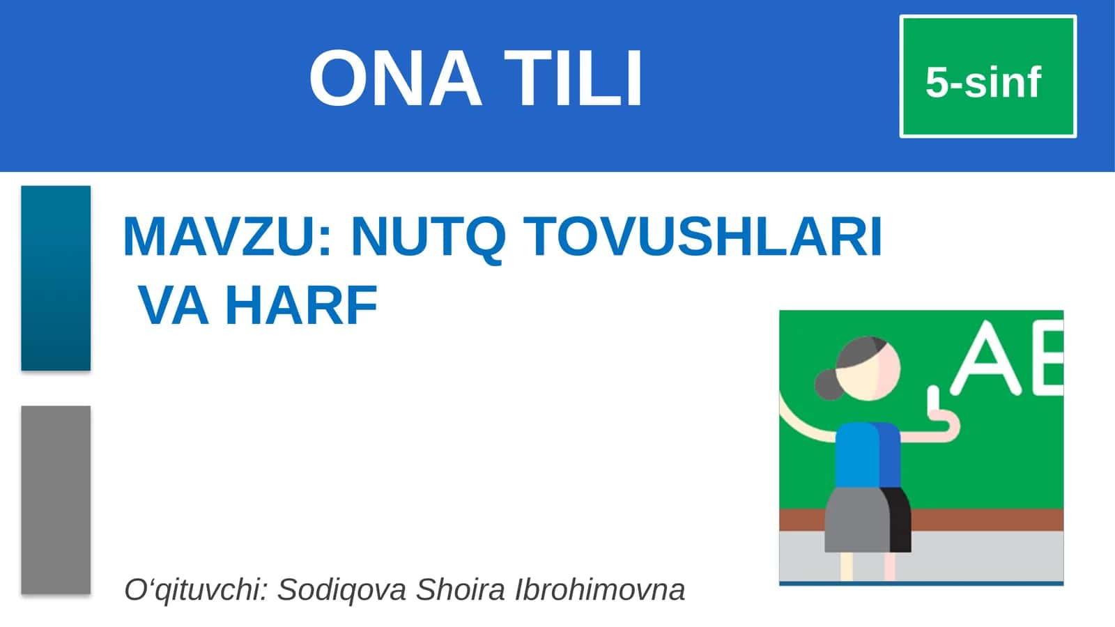 NUTQ TOVUSHLARI VA HARF