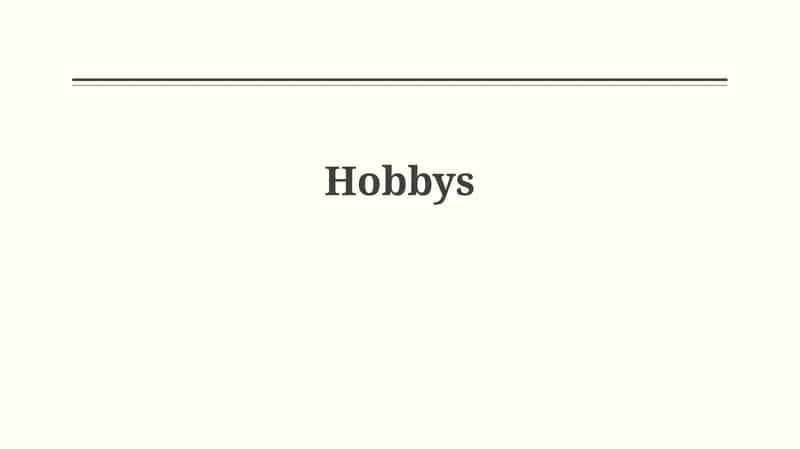 Hobbys