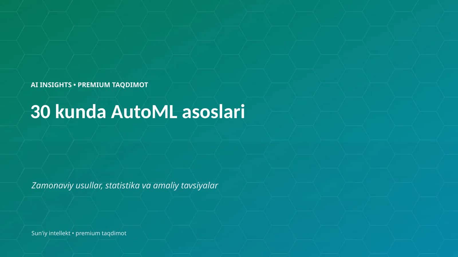 AI INSIGHTS • PREMIUM TAQDIMOT