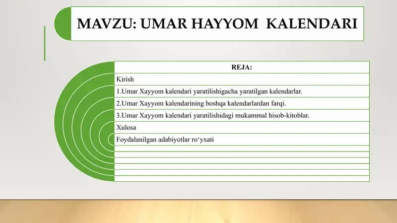 UMAR HAYYOM KALENDARI