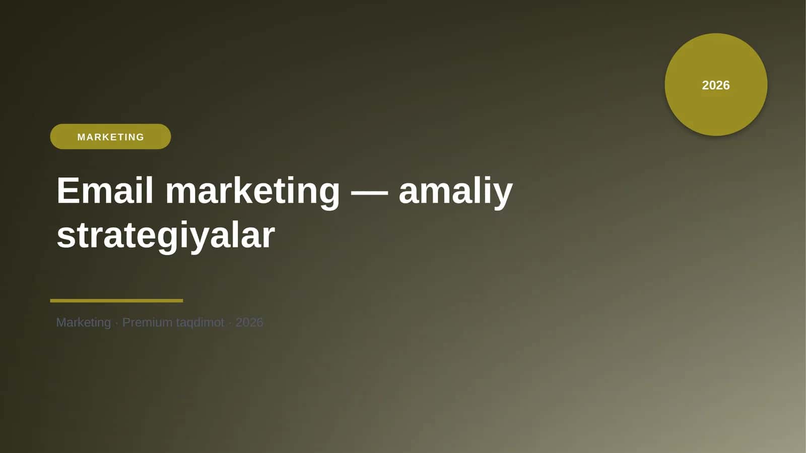 Email marketing — amaliy strategiyalar