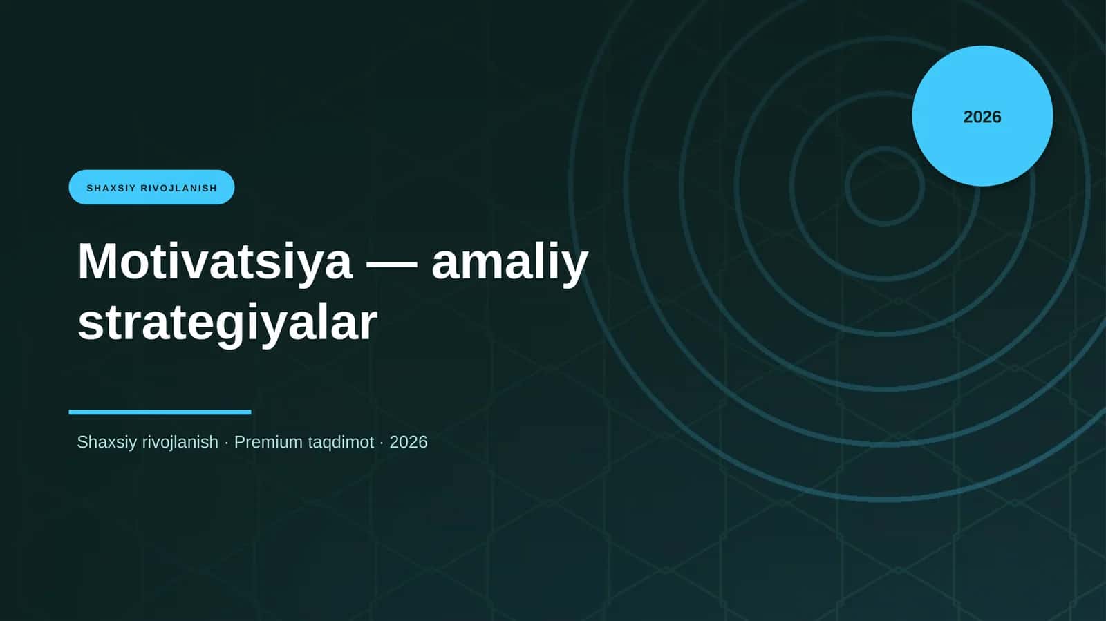 Motivatsiya — amaliy strategiyalar