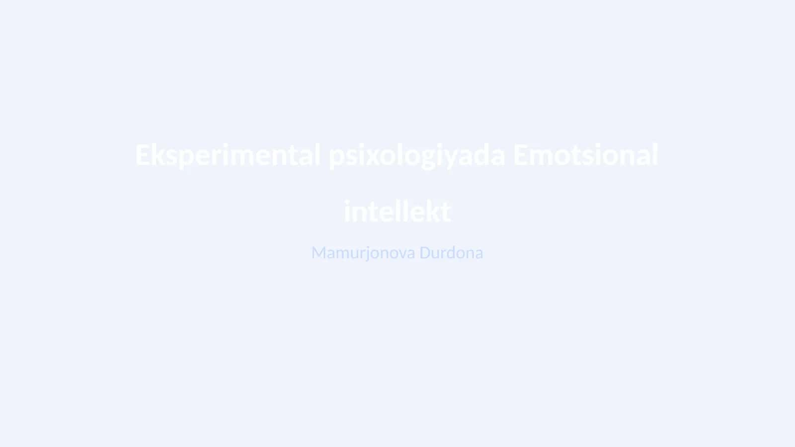 Emotsional intellekt