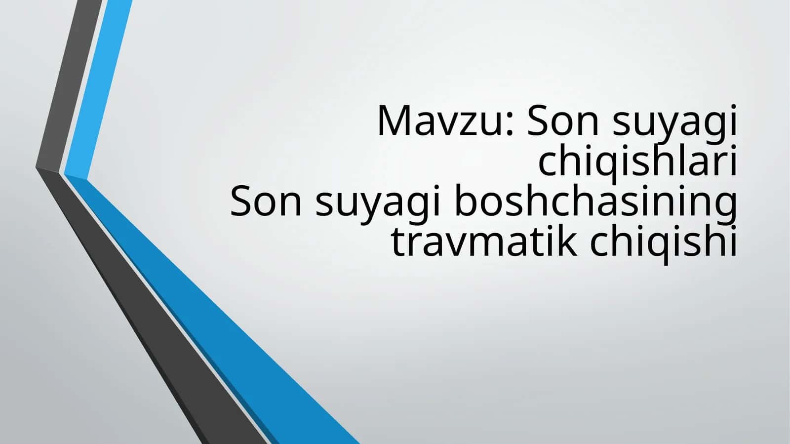 Son suyagi chiqishlari Son suyagi boshchasining travmatik chiqishi