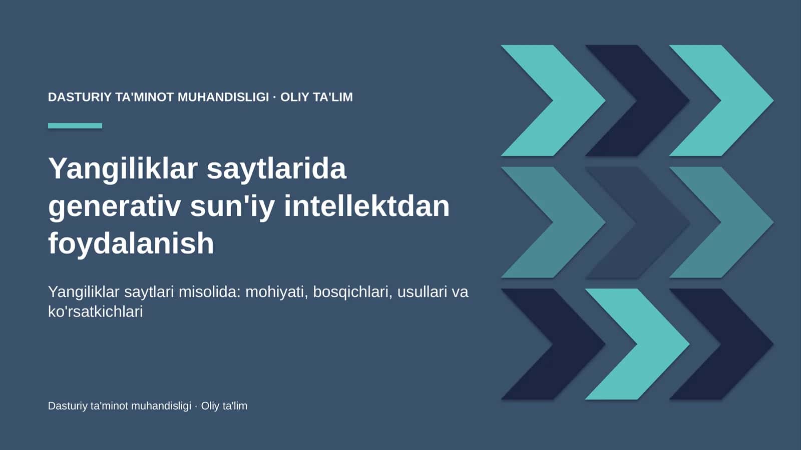 Yangiliklar saytlarida generativ sun'iy intellektdan foydalanish