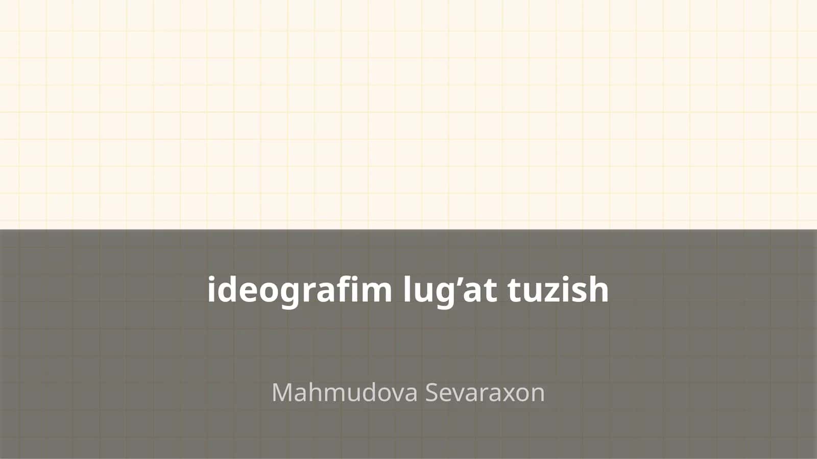 Ideografik lug’atlar