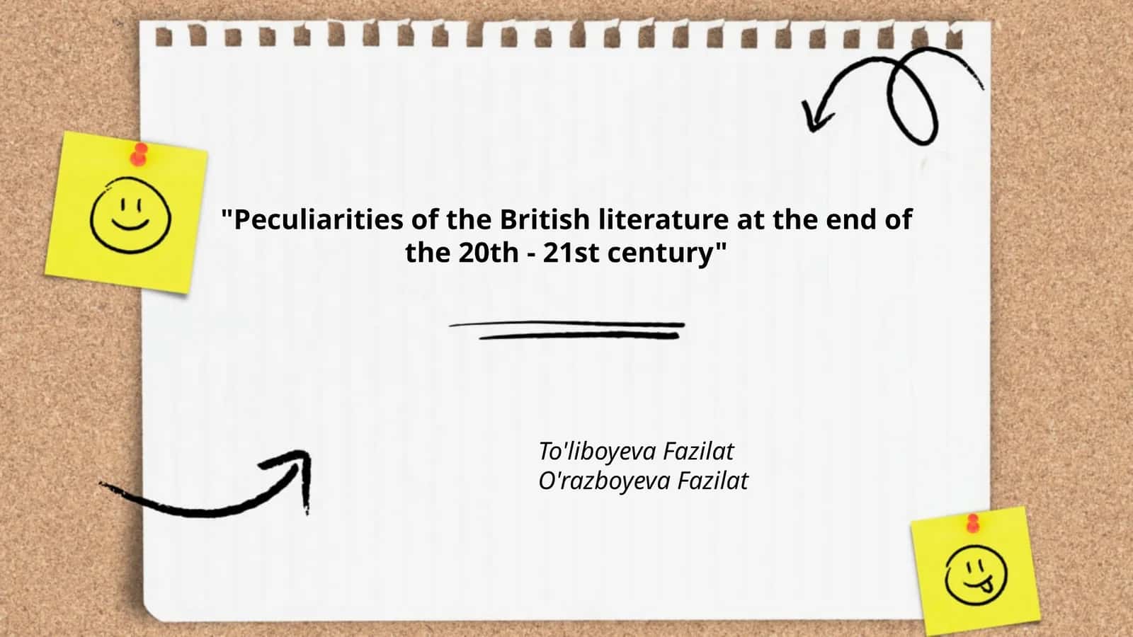 Peculiarities of the British literature at the end of the 20th - 21st century