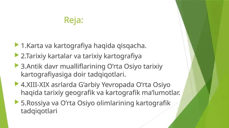 O'rta Osiyo Tarixiy Kartografiyasi