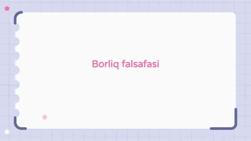 Borliq falsafasi