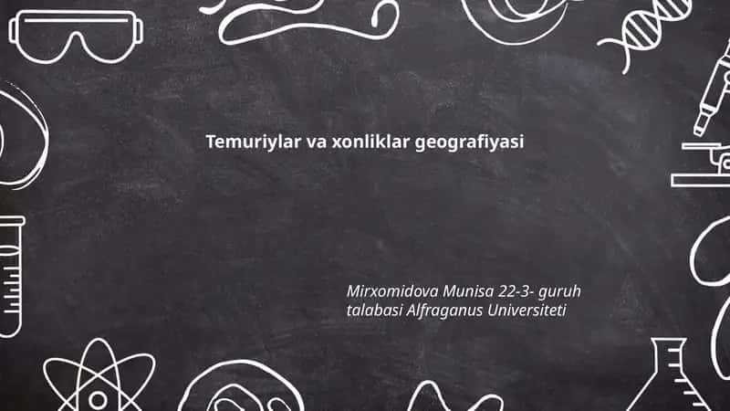 Temuriylar va xonliklar geografiyasi