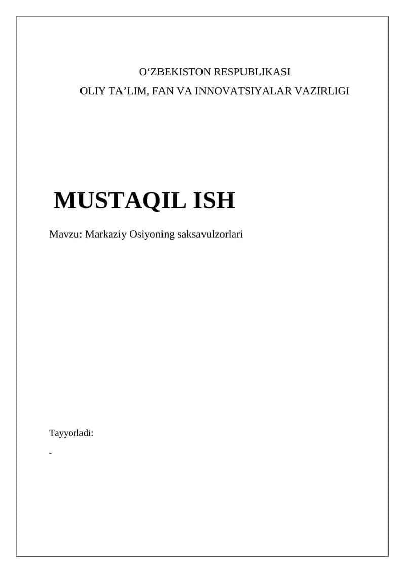 Markaziy Osiyoning saksavulzorlari