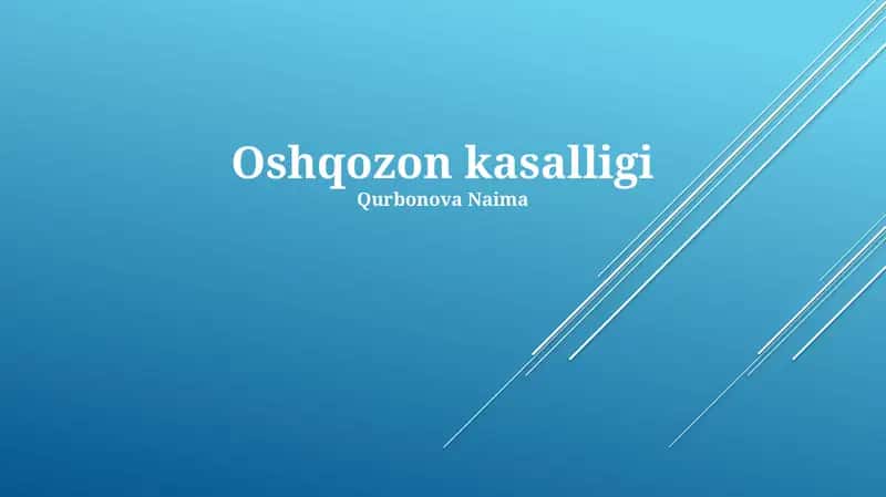 Oshqozon kasalligi