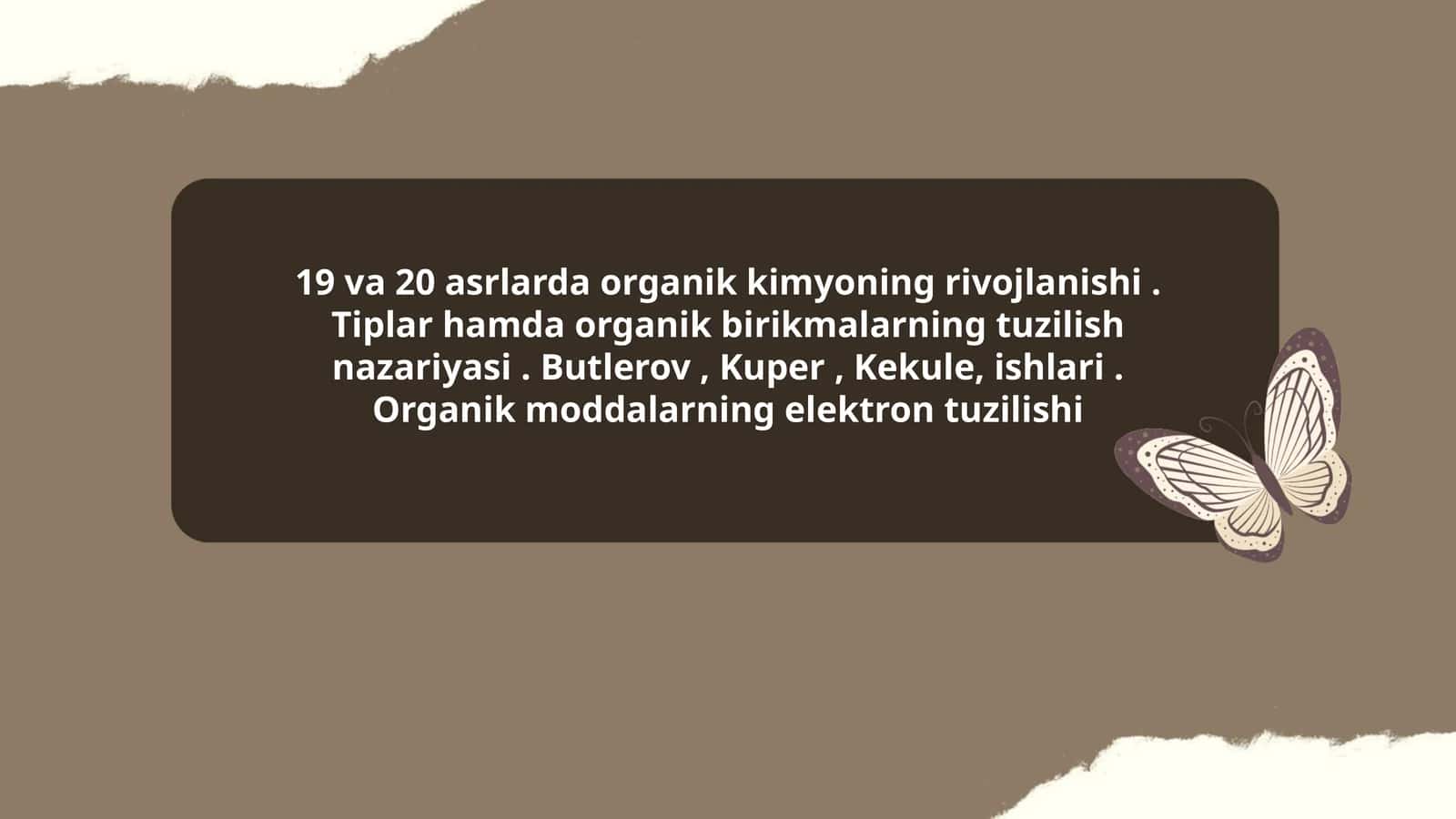 Organik kimyoning rivojlanishi