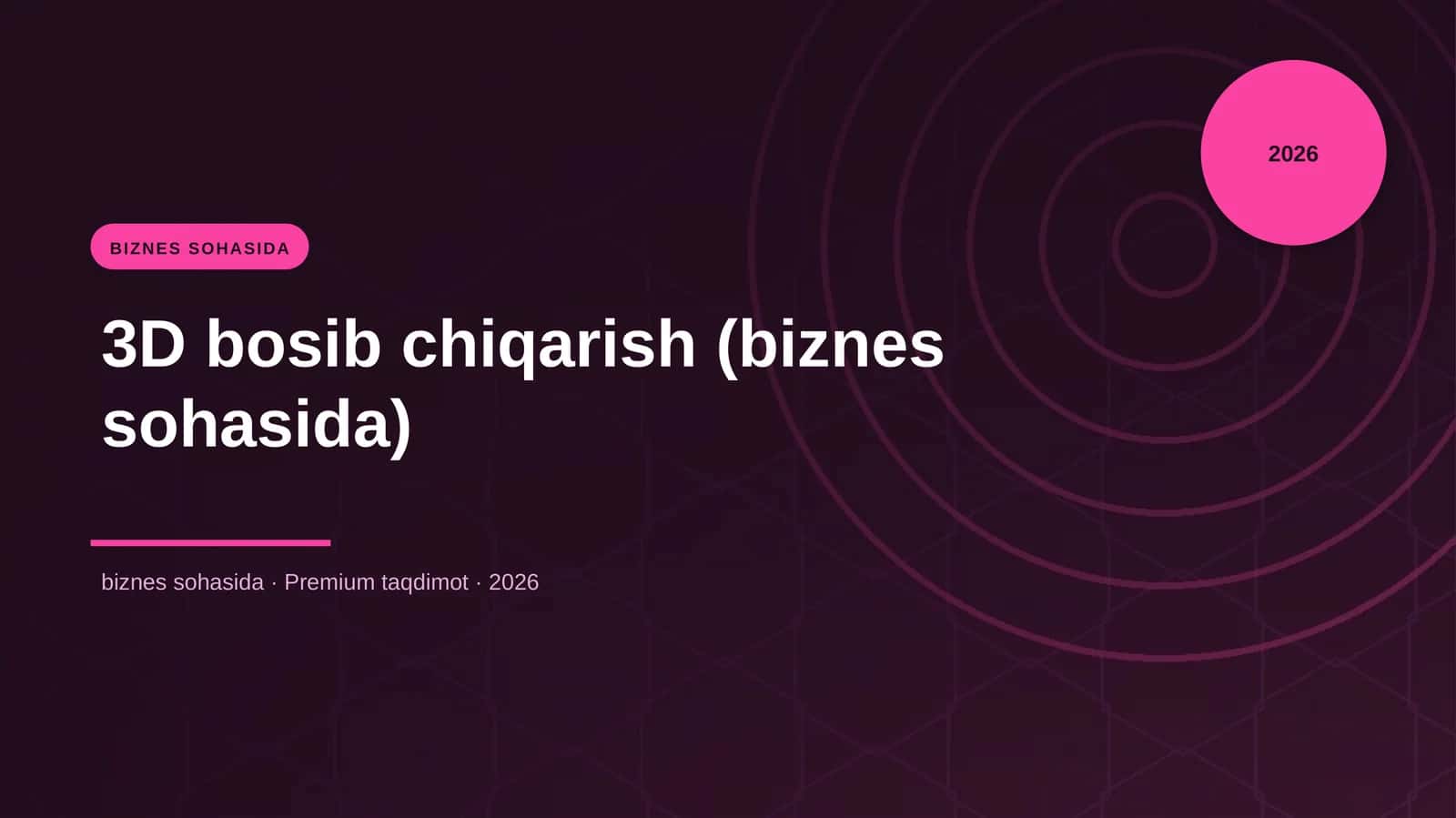 3D bosib chiqarish (biznes sohasida)