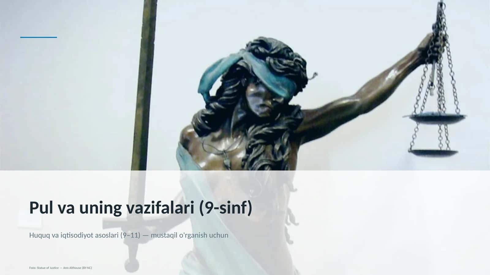 Pul va uning vazifalari (9-sinf)
