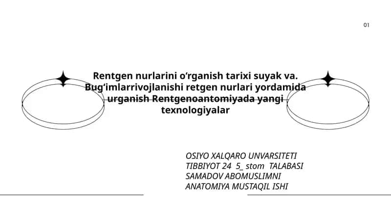 Rentgenoantomiyada yangi texnologiyalar