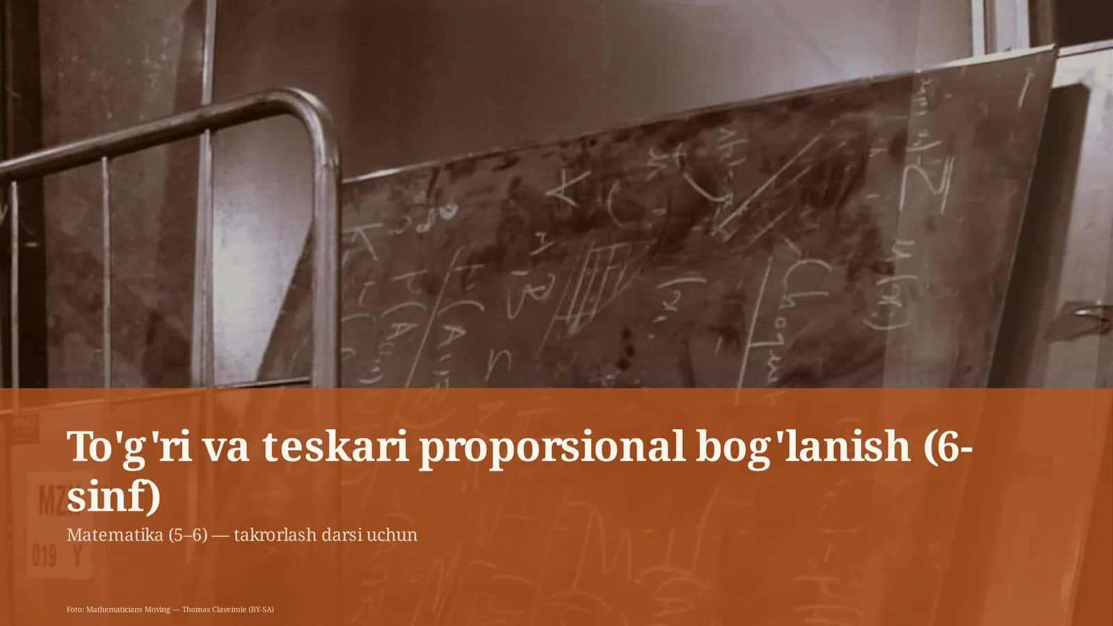 To'g'ri va teskari proporsional bog'lanish (6-sinf)