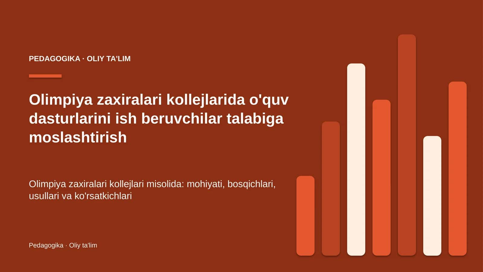 olimpiya zaxiralari kollejlarida o'quv dasturlarini ish beruvchilar talabiga moslashtirish 2487