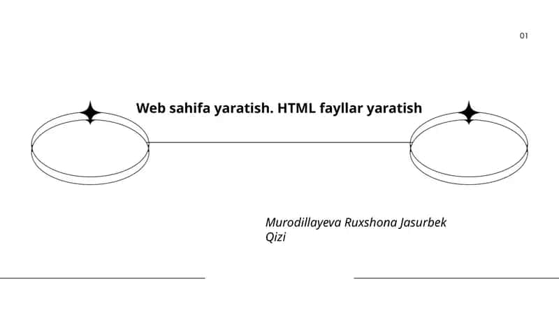 Web sahifa yaratish. HTML fayllar yaratish