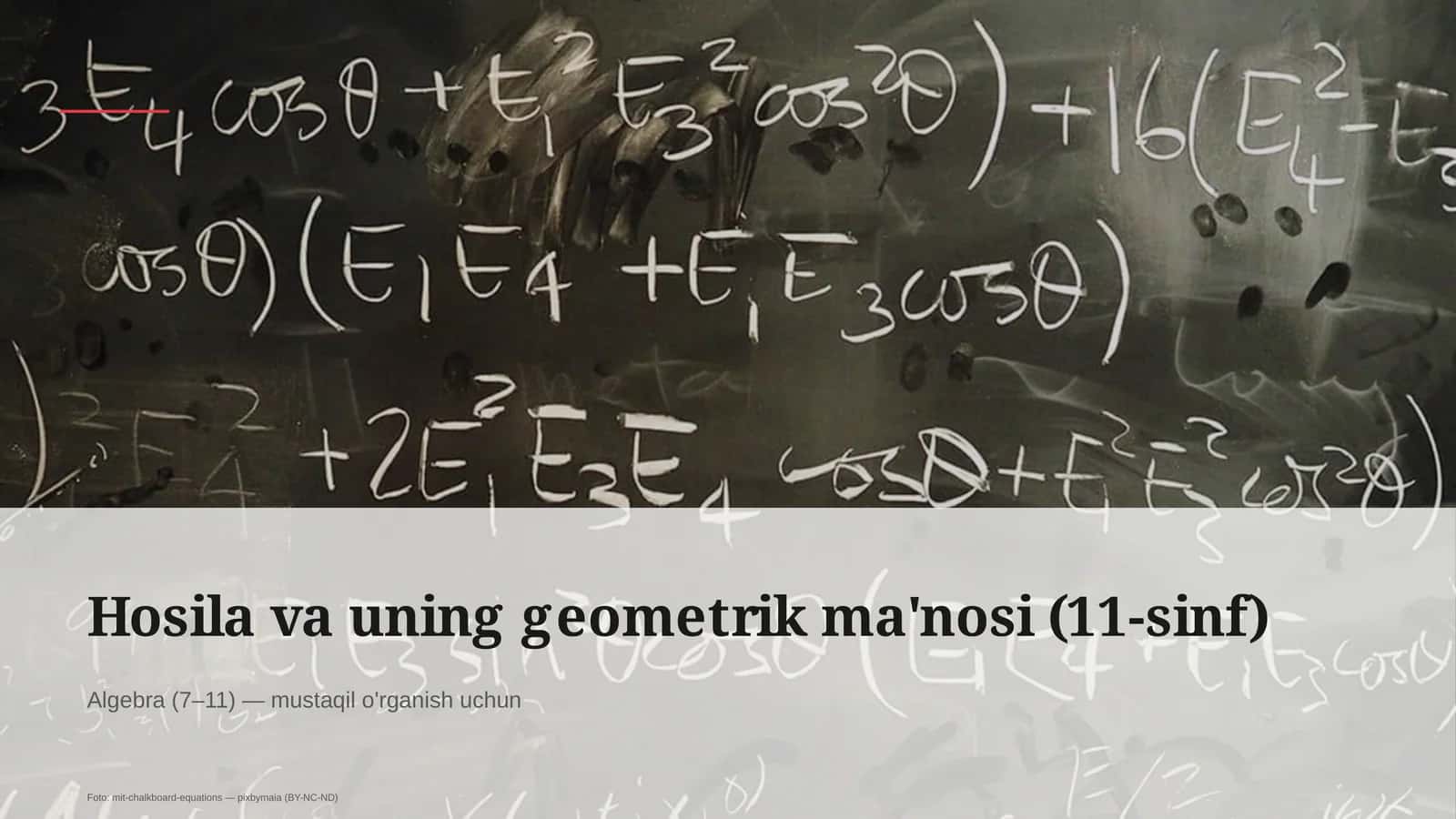 Hosila va uning geometrik ma'nosi (11-sinf)