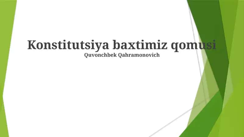 Konstitutsiya baxtimiz qomusi