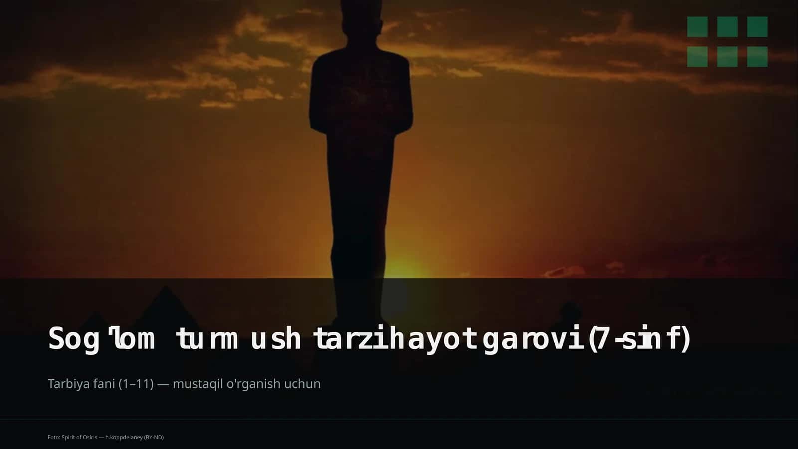 Sog'lom turmush tarzi hayot garovi (7-sinf)
