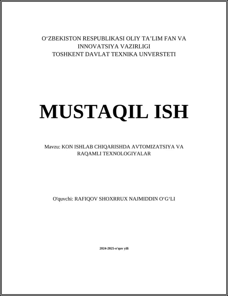 Avtomatik boshqaruv tizimlari