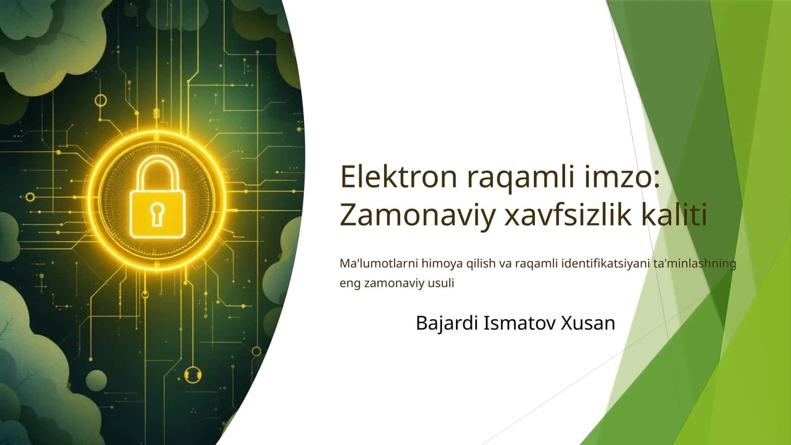 Elektron raqamli imzo: Zamonaviy xavfsizlik kaliti