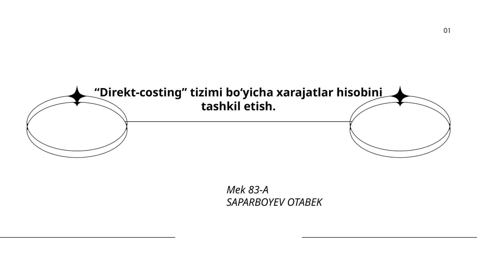 Direkt-costing tizimi bo‘yicha xarajatlar hisobini tashkil etish
