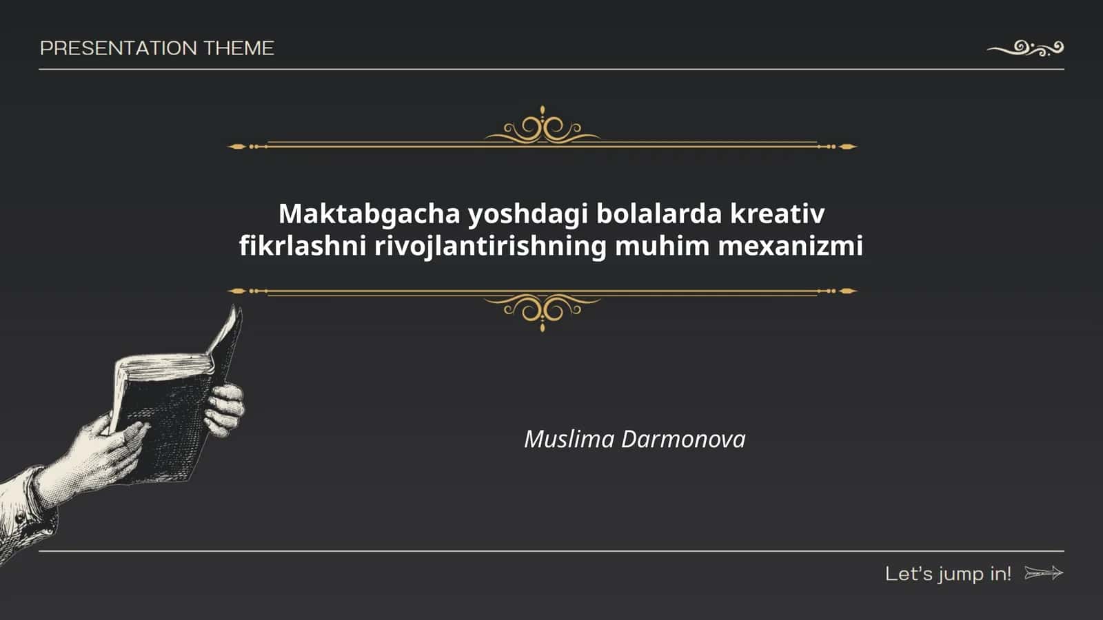 Maktabgacha yoshdagi bolalarda kreativ fikrlashni rivojlantirishning muhim mexanizmi