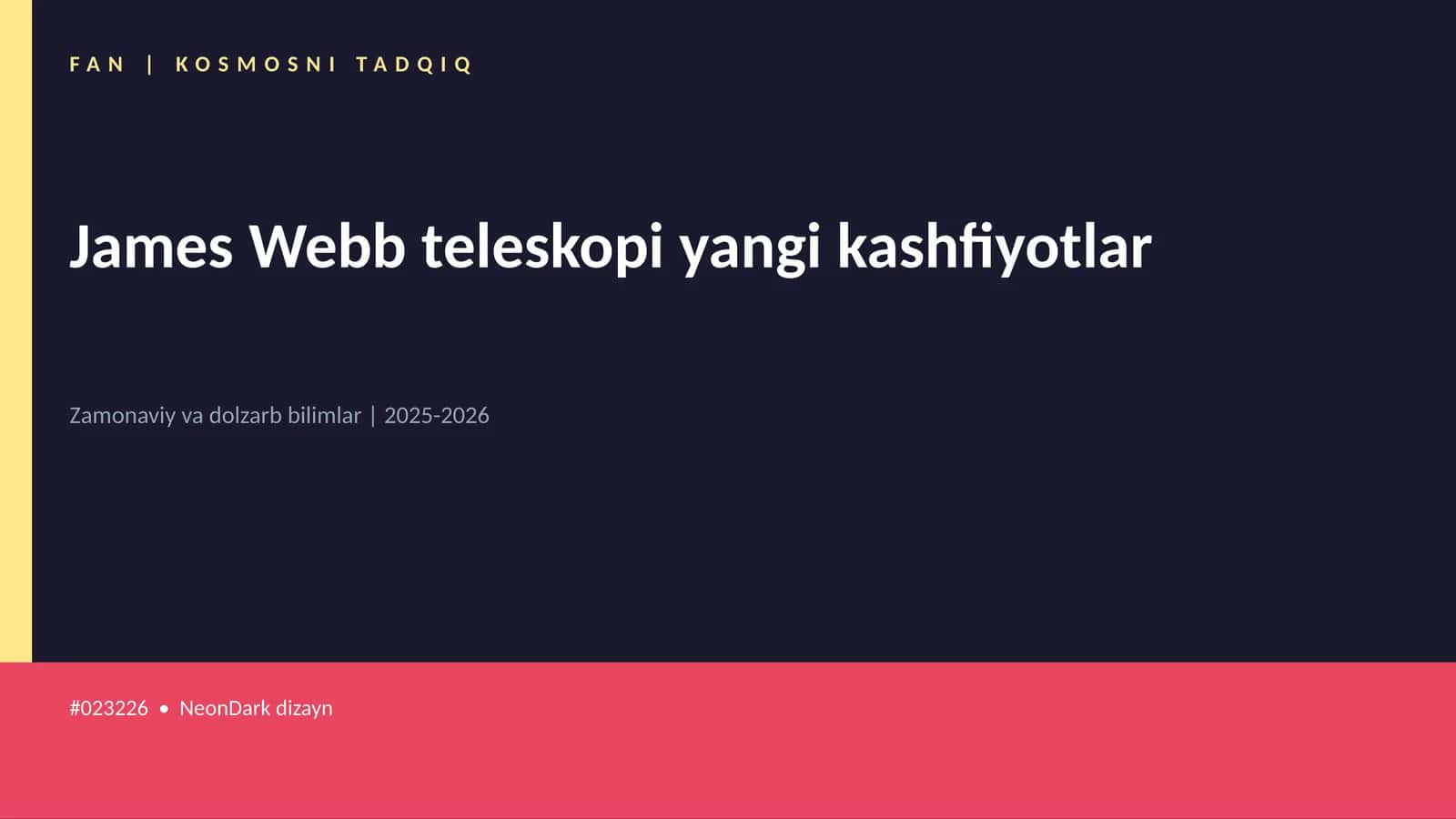 James Webb teleskopi yangi kashfiyotlar