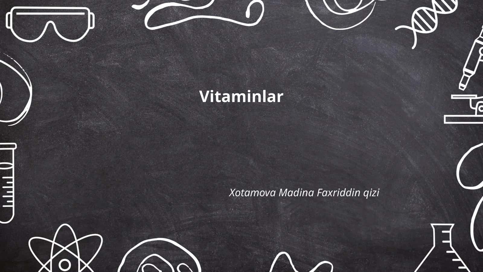 Vitaminlar