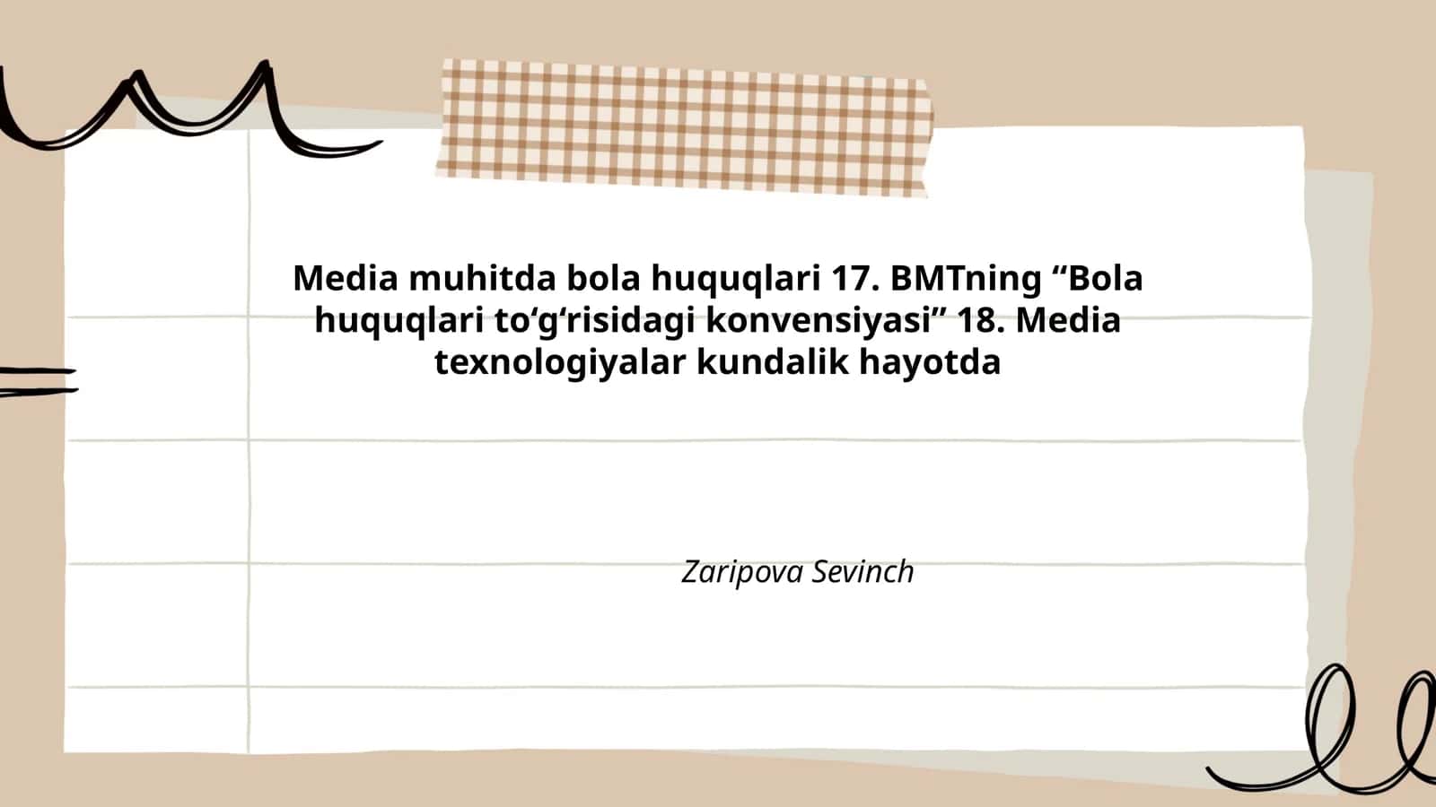 Media muhitda bola huquqlari