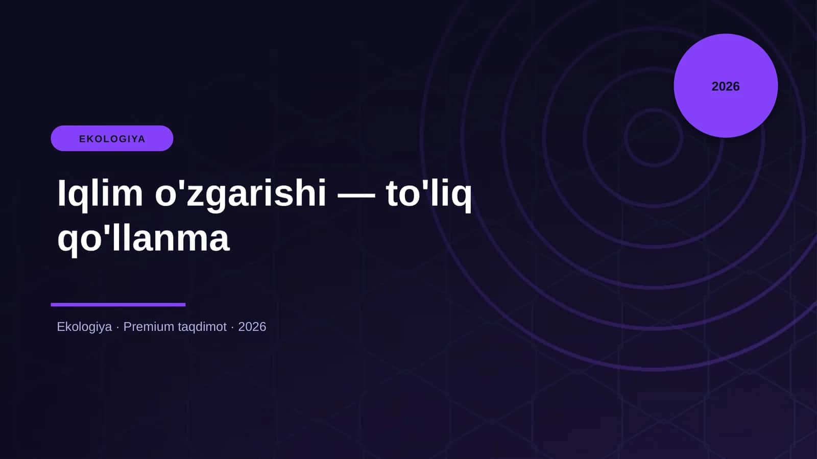 Iqlim o'zgarishi — to'liq qo'llanma