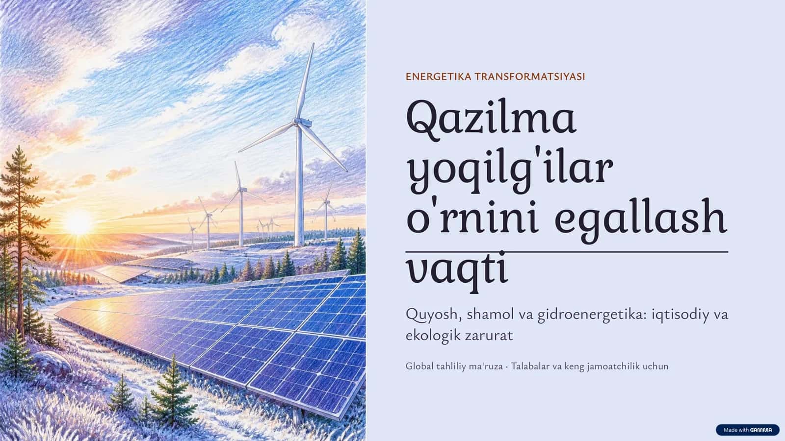ENERGETIKA TRANSFORMATSIYASI