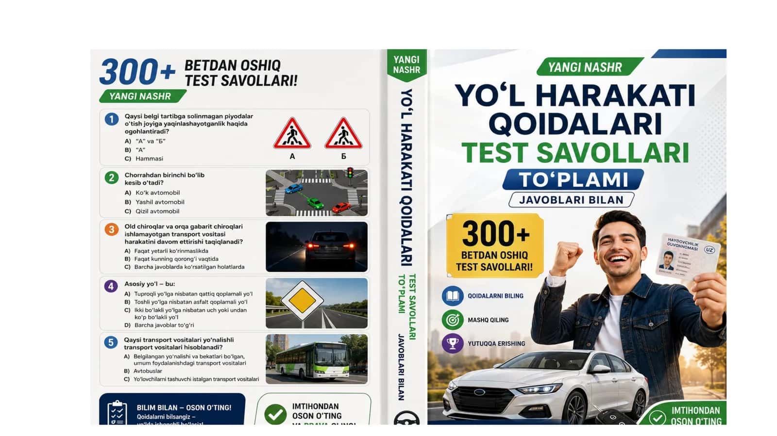 Avtotest - Haydovchilik guvohnomasi uchun YANGI NASHR