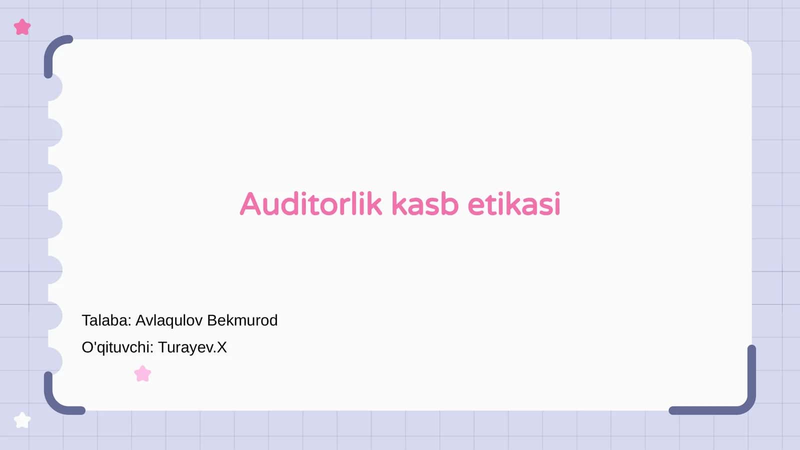 Auditorlik kasb etikasi