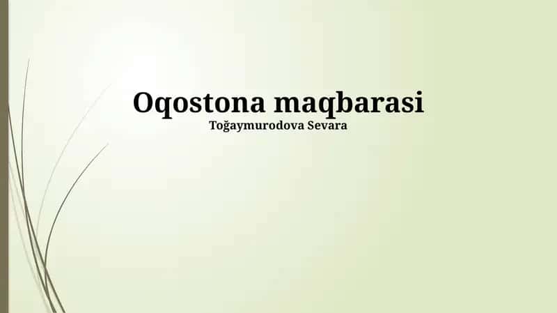 Oqostona maqbarasi