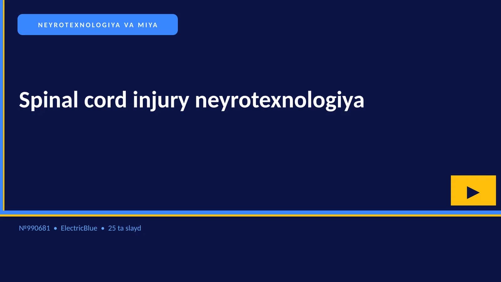Spinal cord injury neyrotexnologiya