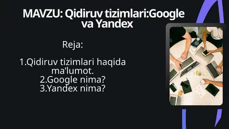 Qidiruv tizimlari Google va Yandex