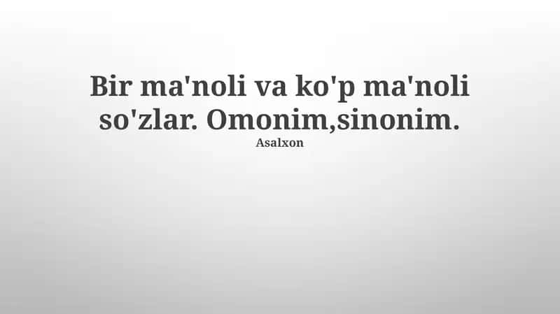 Omonimlar