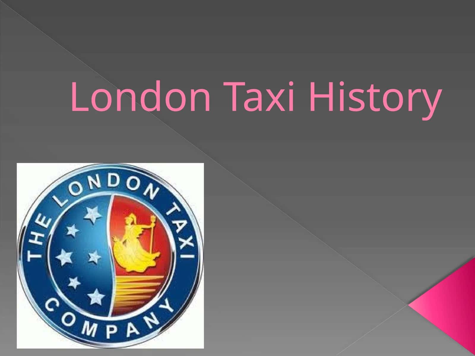 London Taxi History