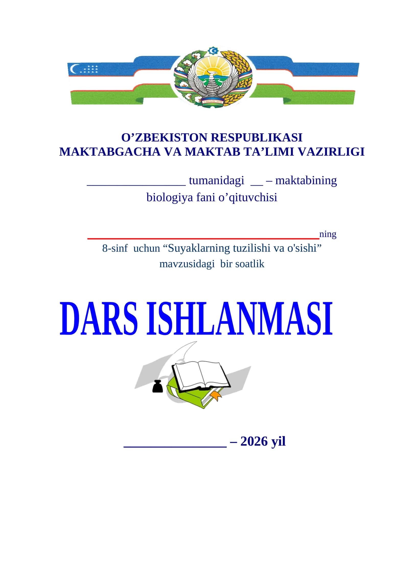 8-sinf biologiya .Suyaklarning tuzilishi va o'sish