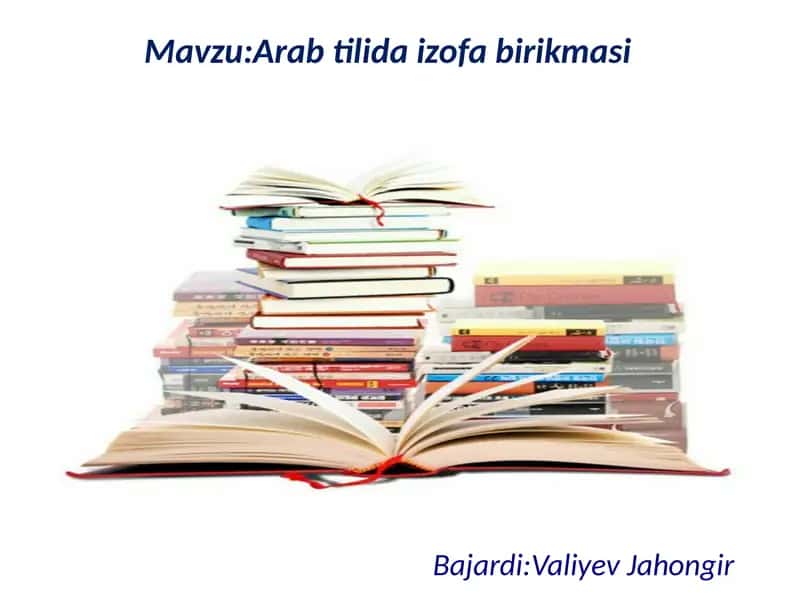Arab Tilida Izofa Birikmasi