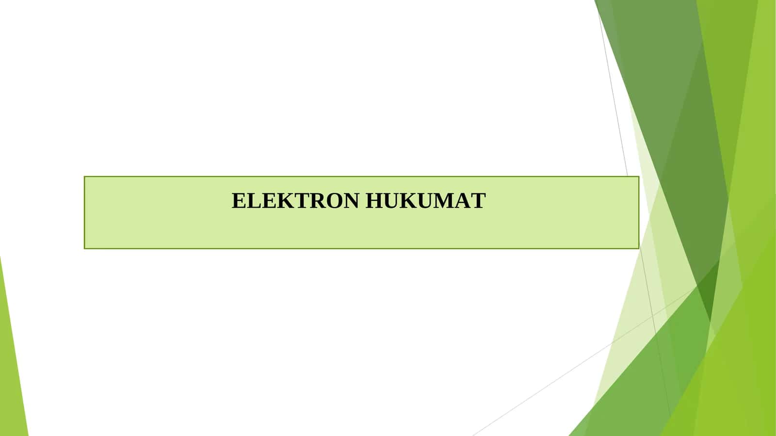 ELEKTRON HUKUMAT