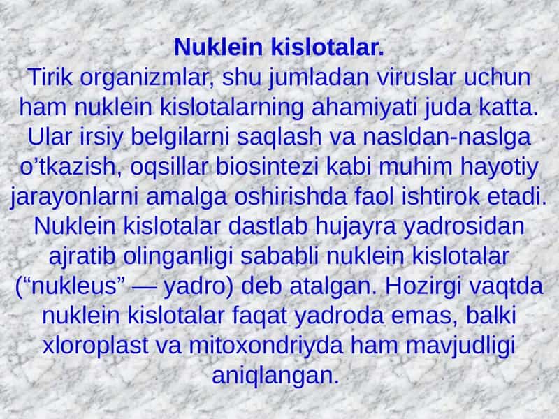 Nuklein kislotalar