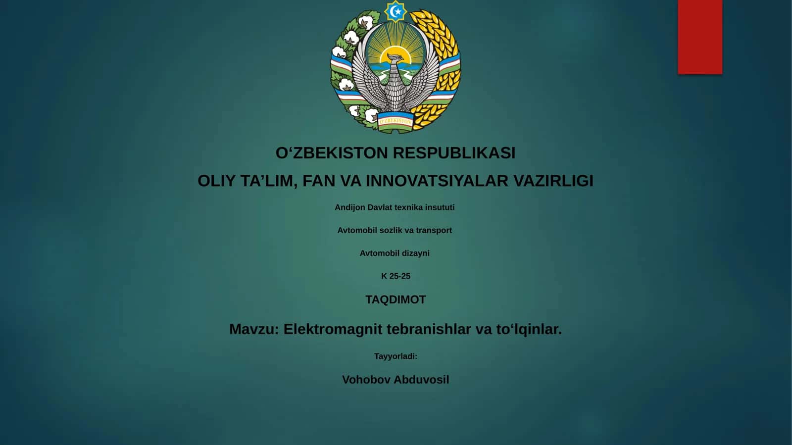 Elektromagnit tebranishlar va toʻlqinlar