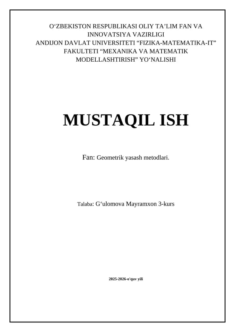 Geometrik yasash metodlari